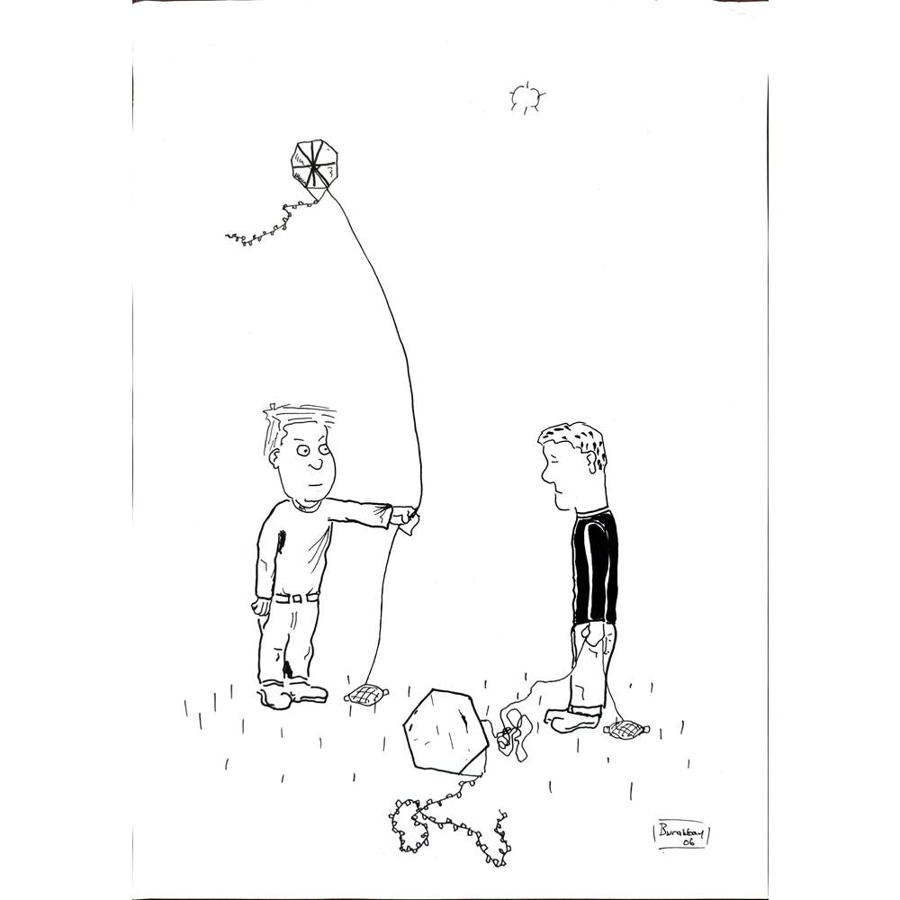 Burak Akbay 29x21cm Orijinal Karikatür BOD00457