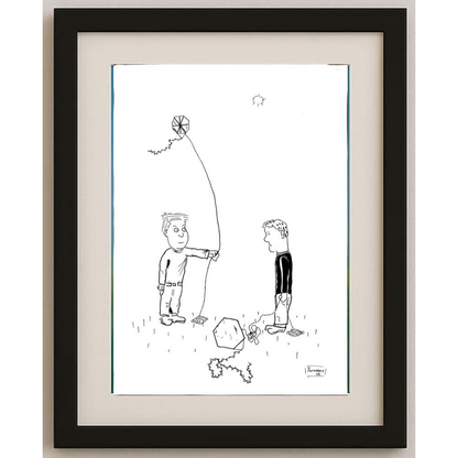 Burak Akbay 29x21cm Orijinal Karikatür BOD00457