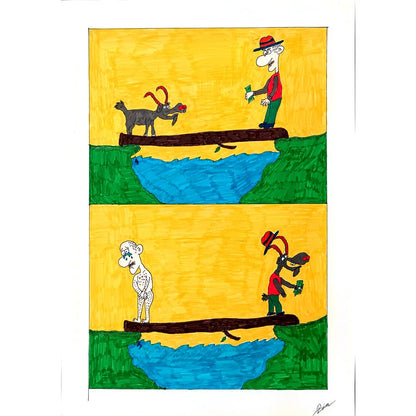Evrim Coşkun 29x21cm Orijinal Karikatür BOD00459