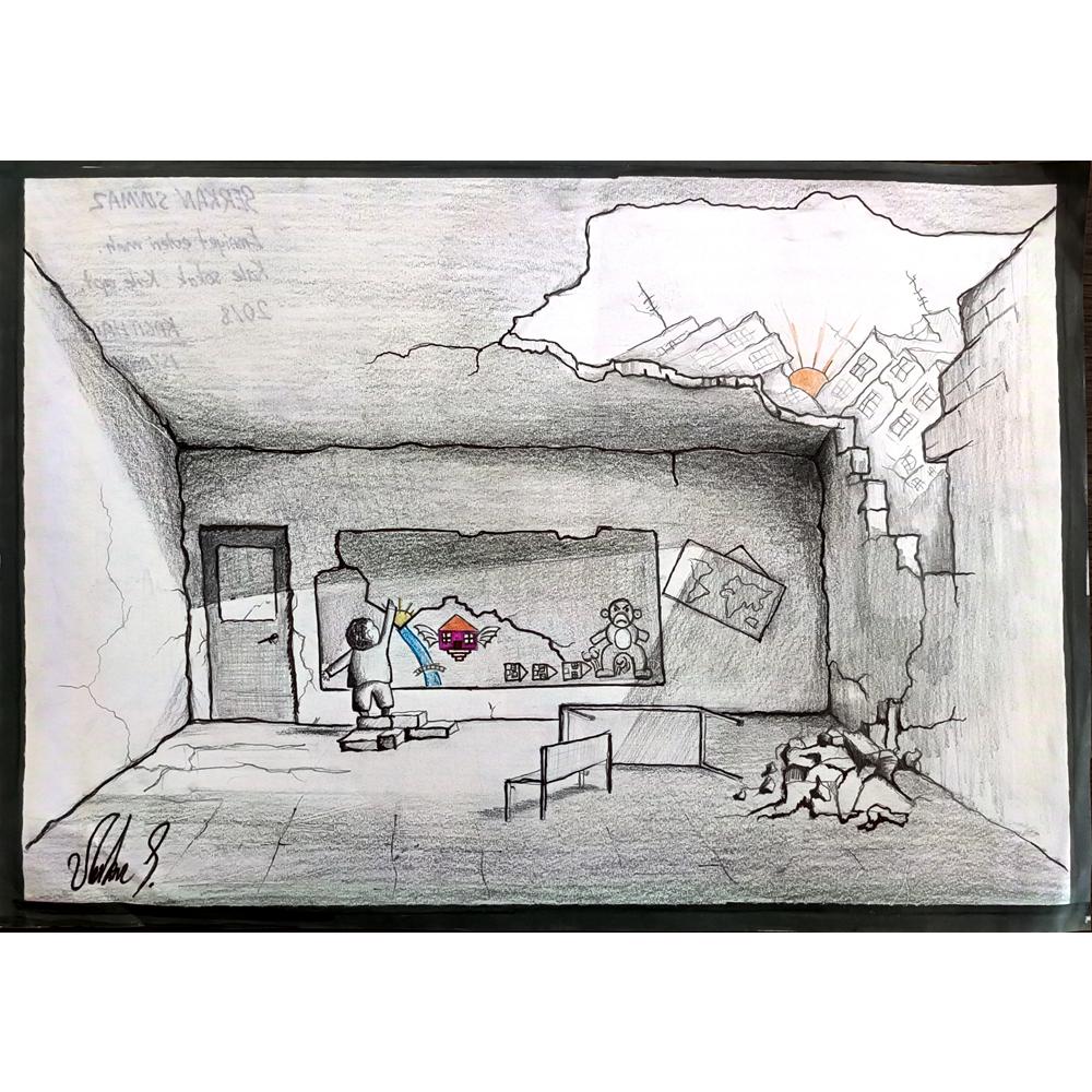 Serkan Sınmaz 29x21cm Orijinal Karikatür BOD00460