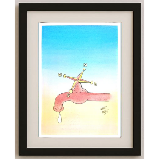 Ümit Müfit Dinçay 29x21cm Orijinal Karikatür BOD00463