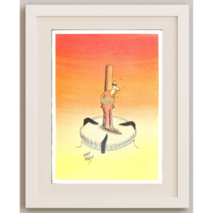 Ümit Müfit Dinçay 29x21cm Orijinal Karikatür BOD00464