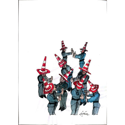 Mehmet Şüküroğlu 29x21cm Orijinal Karikatür BOD00466