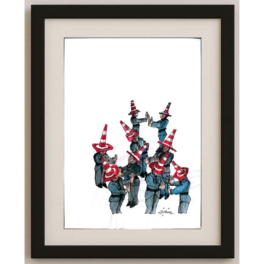 Mehmet Şüküroğlu 29x21cm Orijinal Karikatür BOD00466