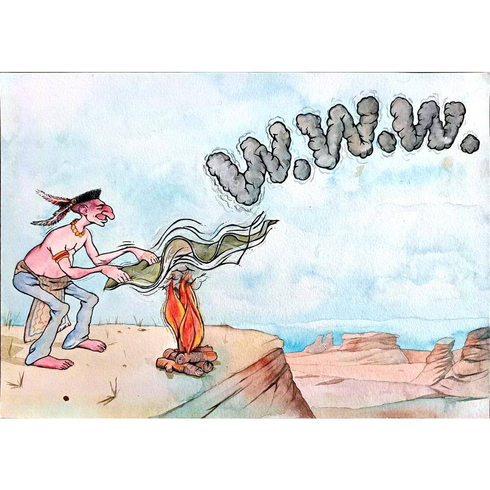 Yavuz Özhan Önür 29x21cm Orijinal Karikatür BOD00472