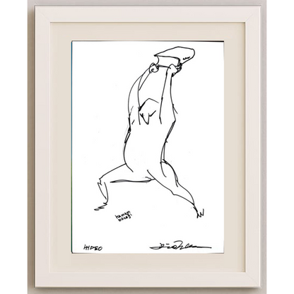 Hideo 29x21cm Orijinal Karikatür BOD00473