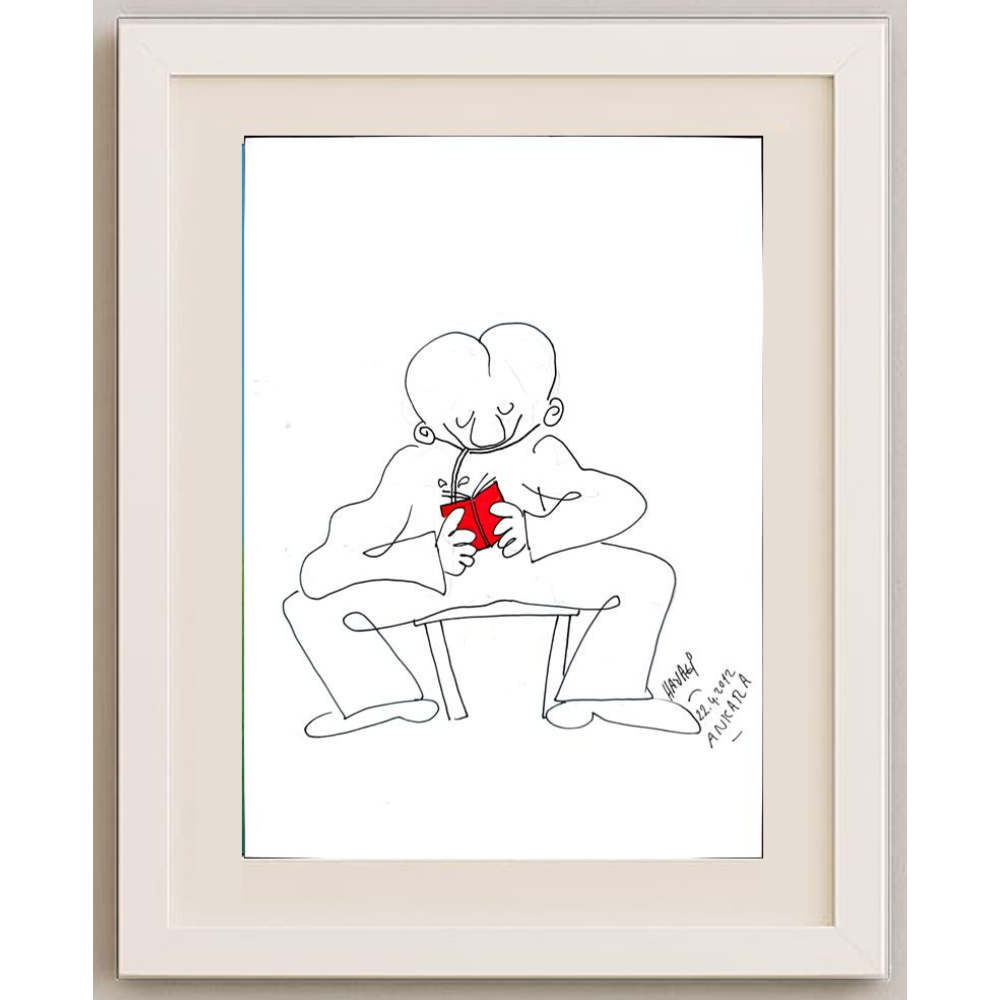 Hayati Boyacıoğlu 29x21cm Orijinal Karikatür BOD00476