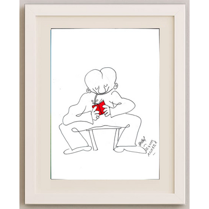 Hayati Boyacıoğlu 29x21cm Orijinal Karikatür BOD00476