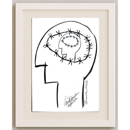 Ümit Sarıaslan 29x21cm Orijinal Karikatür BOD00478