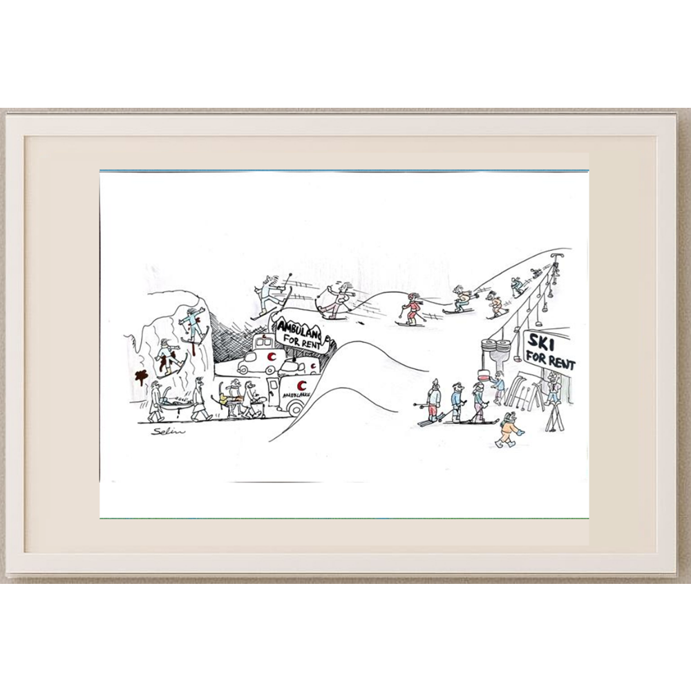 Selim Tokgöz 35x22cm Orijinal Karikatür BOD00484