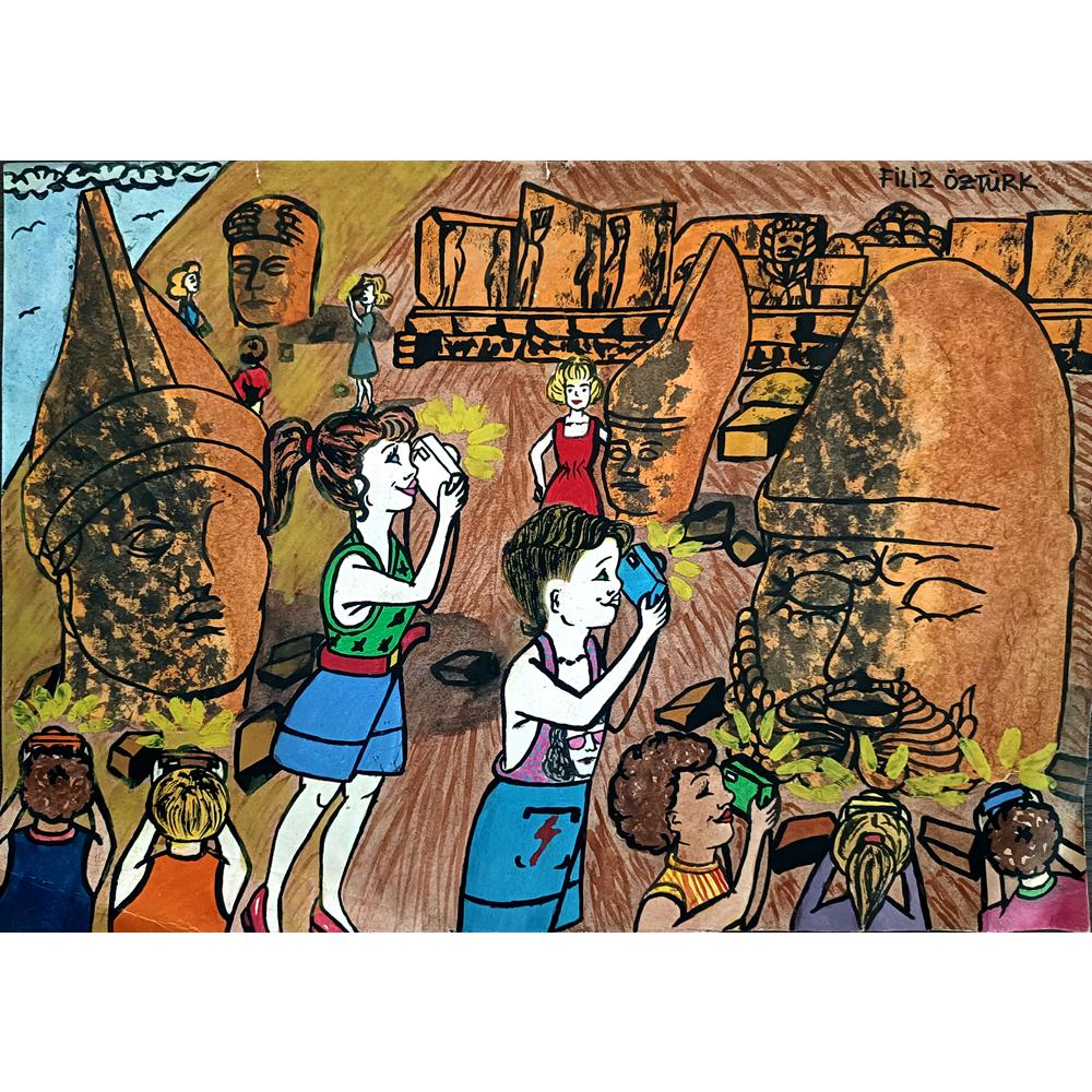 Filiz Öztürk 35x25cm Orijinal Karikatür BOD00485