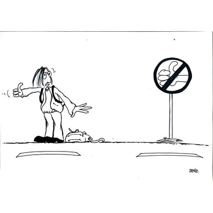 Deniz Koç 29x21cm Orijinal Karikatür BOD00487