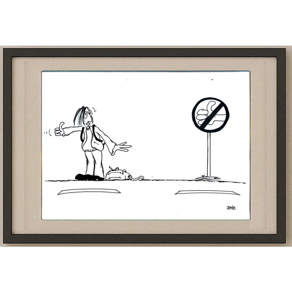 Deniz Koç 29x21cm Orijinal Karikatür BOD00487