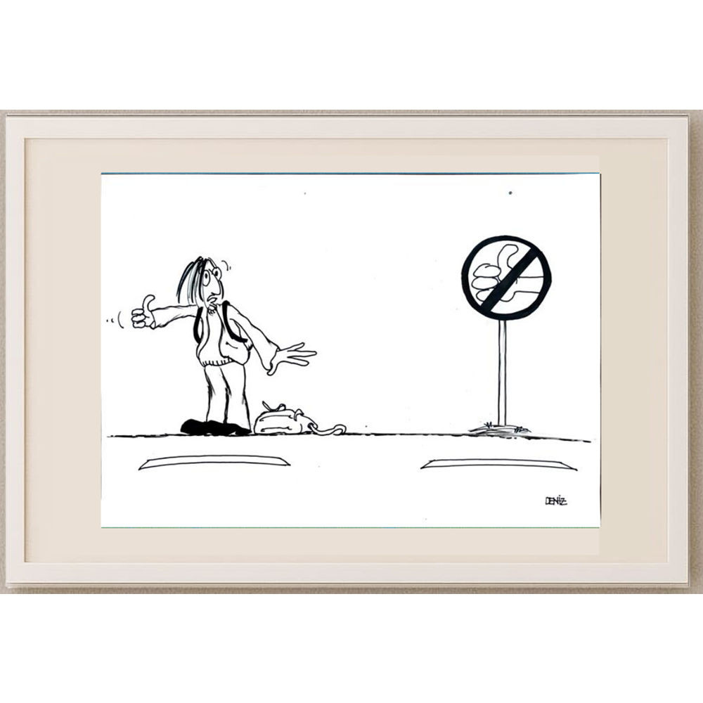 Deniz Koç 29x21cm Orijinal Karikatür BOD00487