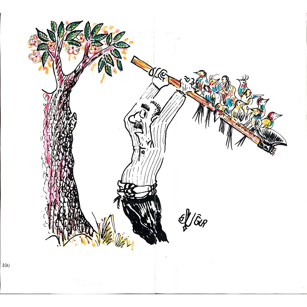 Uğur 33x30cm Orijinal Karikatür BOD00488