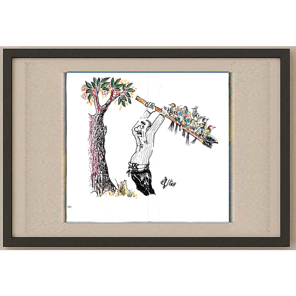Uğur 33x30cm Orijinal Karikatür BOD00488