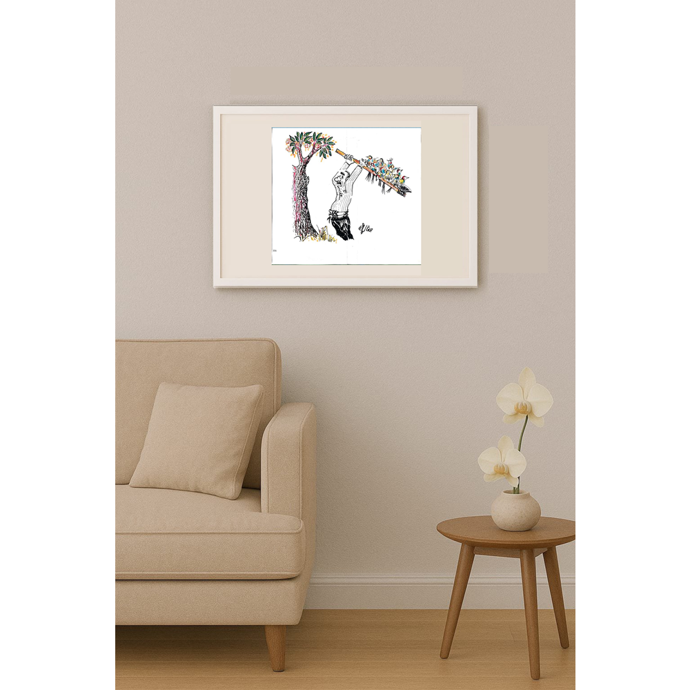 Uğur 33x30cm Orijinal Karikatür BOD00488