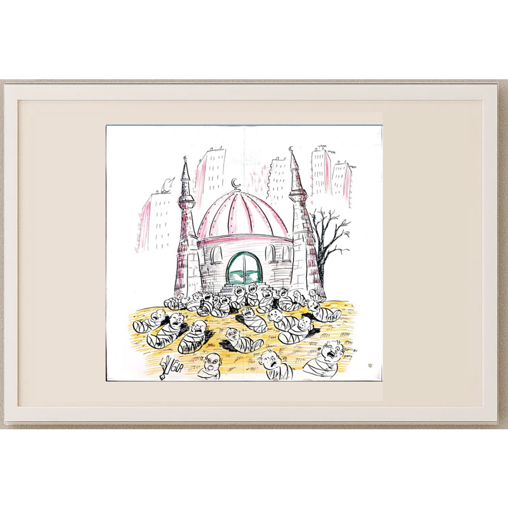 Uğur 33x30cm Orijinal Karikatür BOD00489