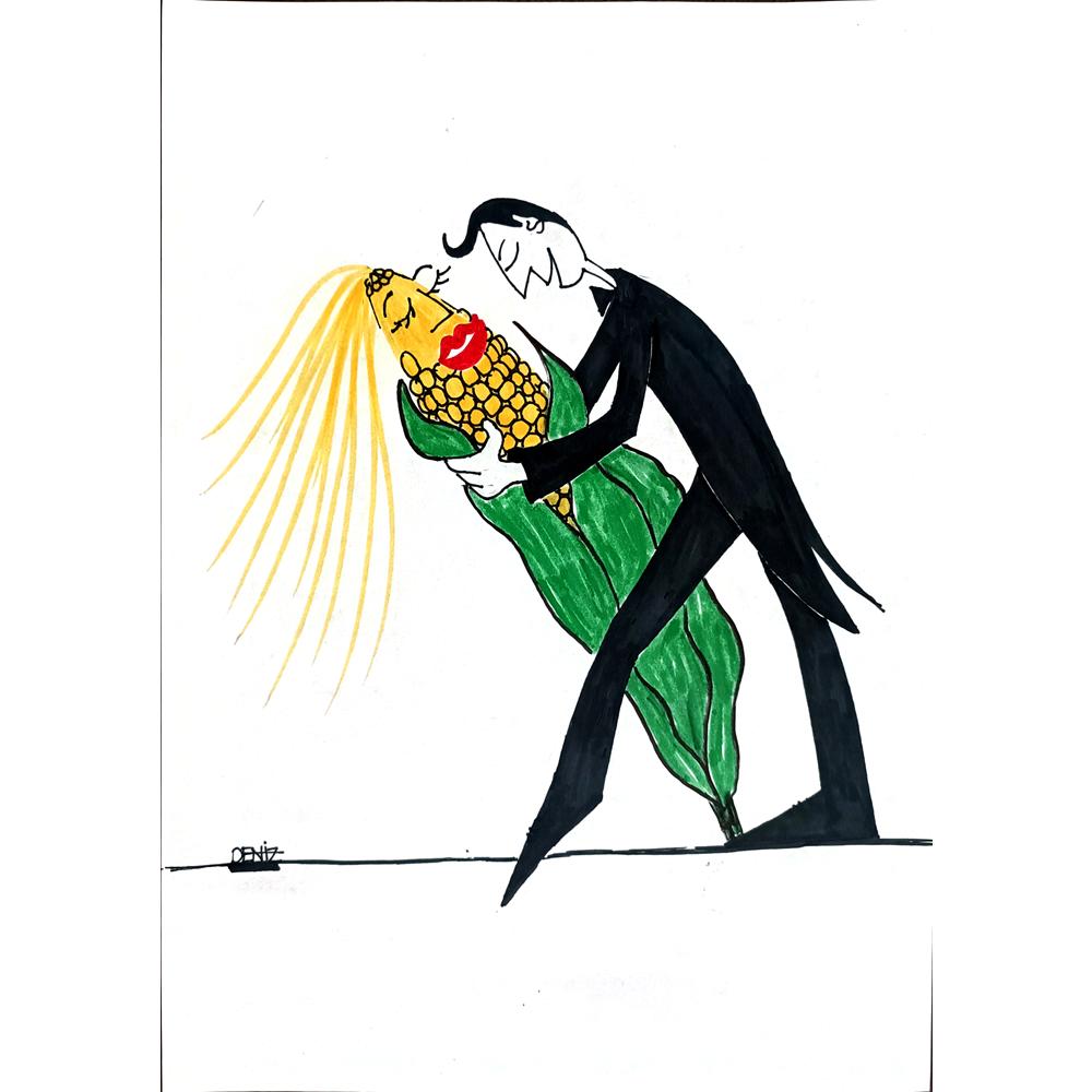 Deniz Koç 29x21cm Orijinal Karikatür BOD00492