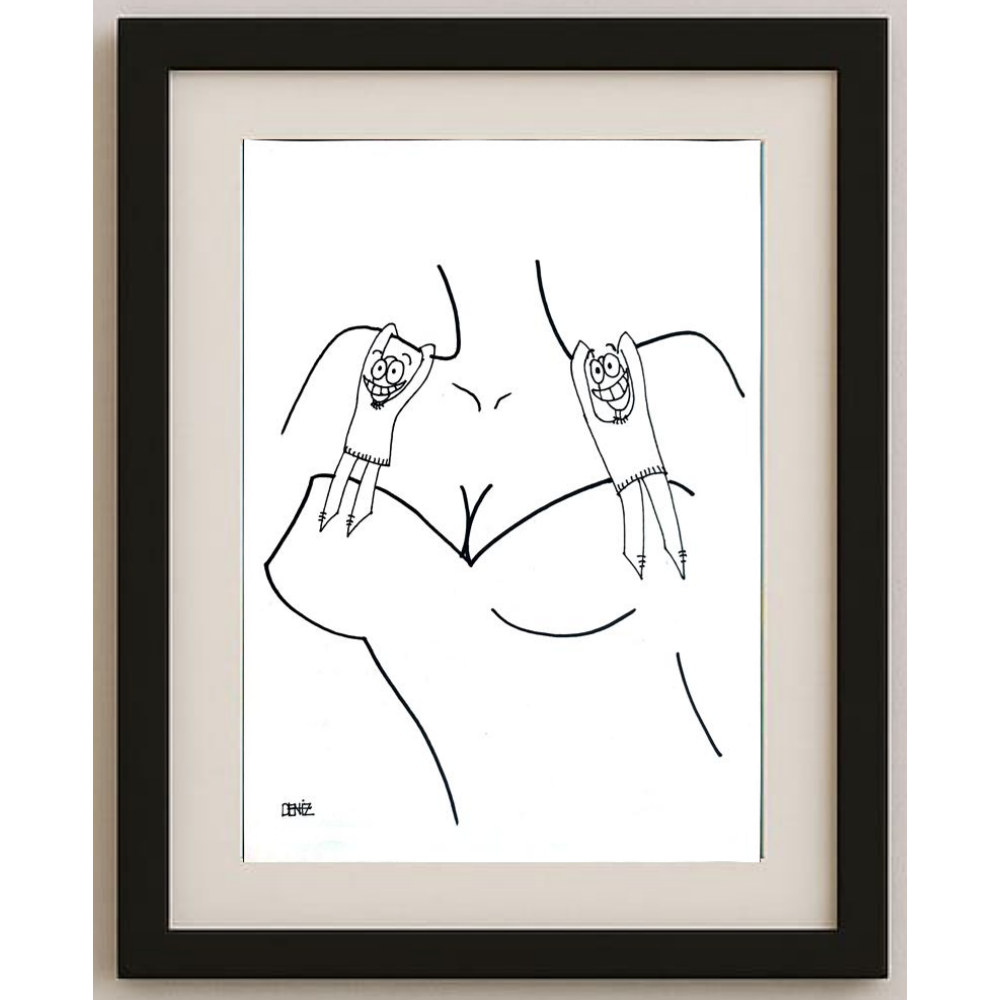 Deniz Koç 29x21cm Orijinal Karikatür BOD00493