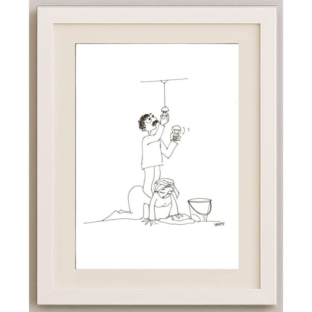 Deniz Koç 29x21cm Orijinal Karikatür BOD00497