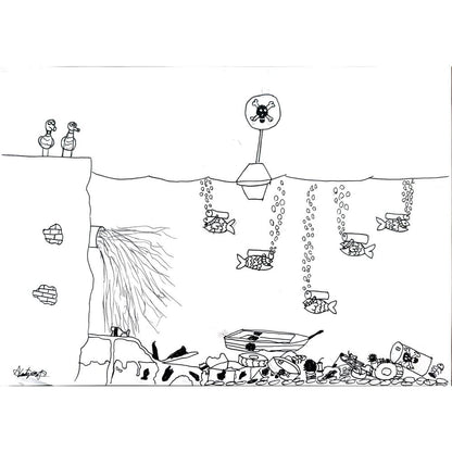 Aziz Çağatay Kurt 29x21cm Orijinal Karikatür BOD00499