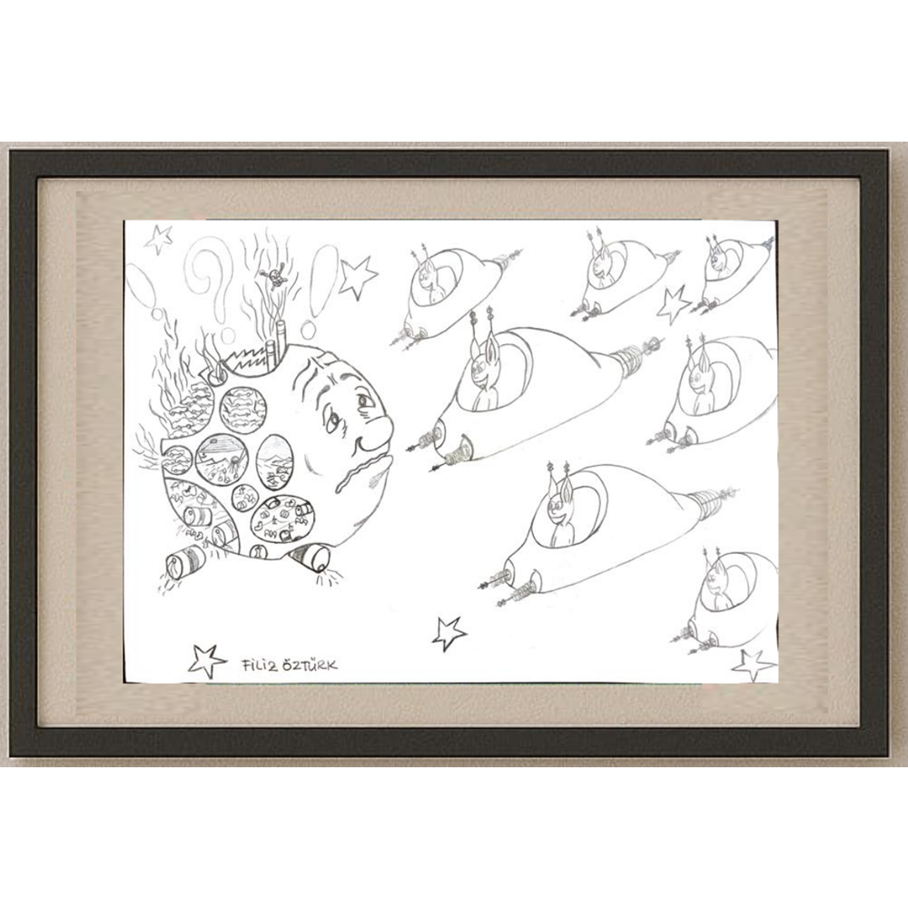Filiz Öztürk 29x21cm Orijinal Karikatür BOD00500