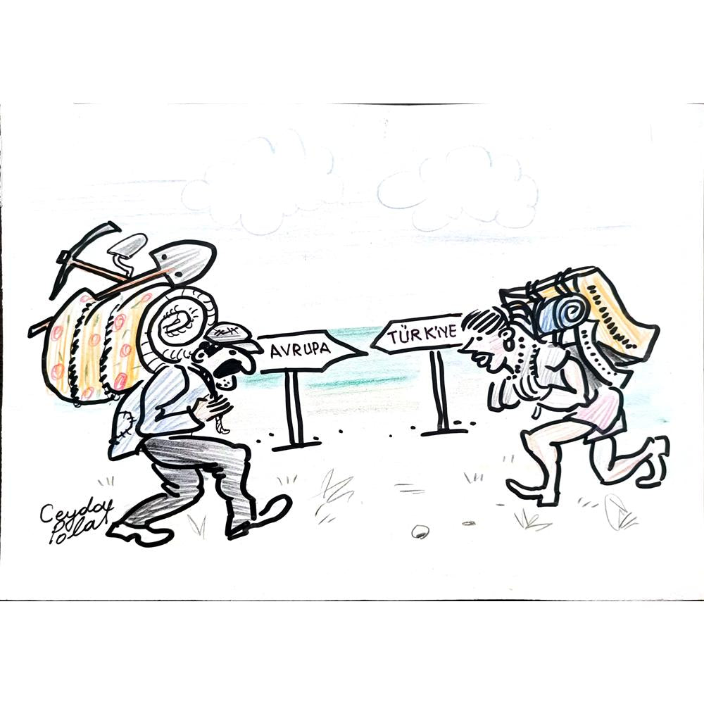 Ceyda Polat 25x18cm Orijinal Karikatür BOD00503
