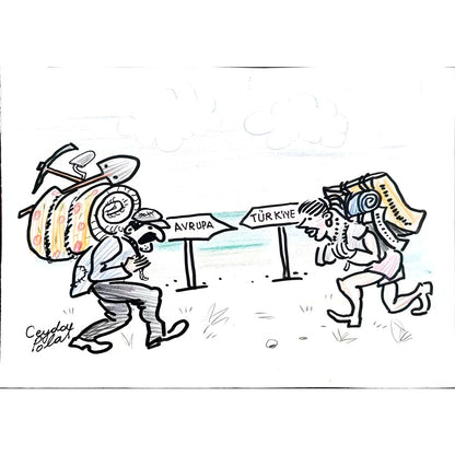 Ceyda Polat 25x18cm Orijinal Karikatür BOD00503