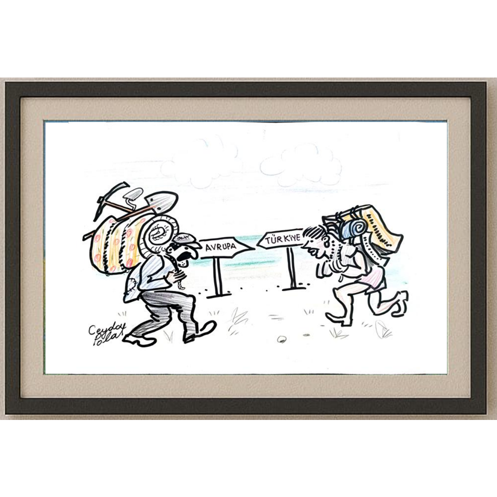 Ceyda Polat 25x18cm Orijinal Karikatür BOD00503