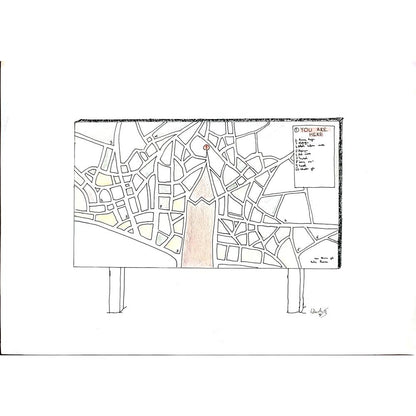 Ulaş Erdoğan 43x30cm Orijinal Karikatür BOD00505