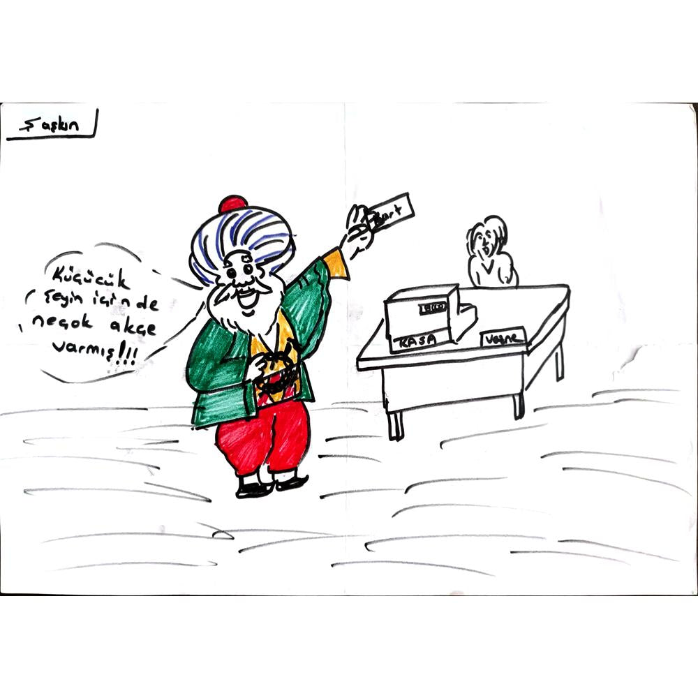 Emrah Sami Seçil 29x21cm Orijinal Karikatür BOD00509