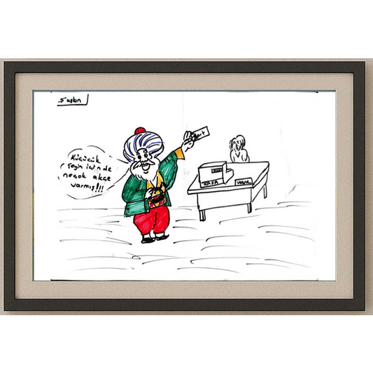 Emrah Sami Seçil 29x21cm Orijinal Karikatür BOD00509