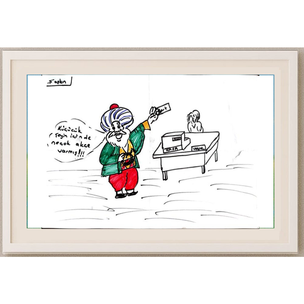 Emrah Sami Seçil 29x21cm Orijinal Karikatür BOD00509