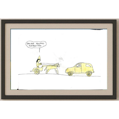 Mahmut Ayvaz 43x30cm Orijinal Karikatür BOD00511