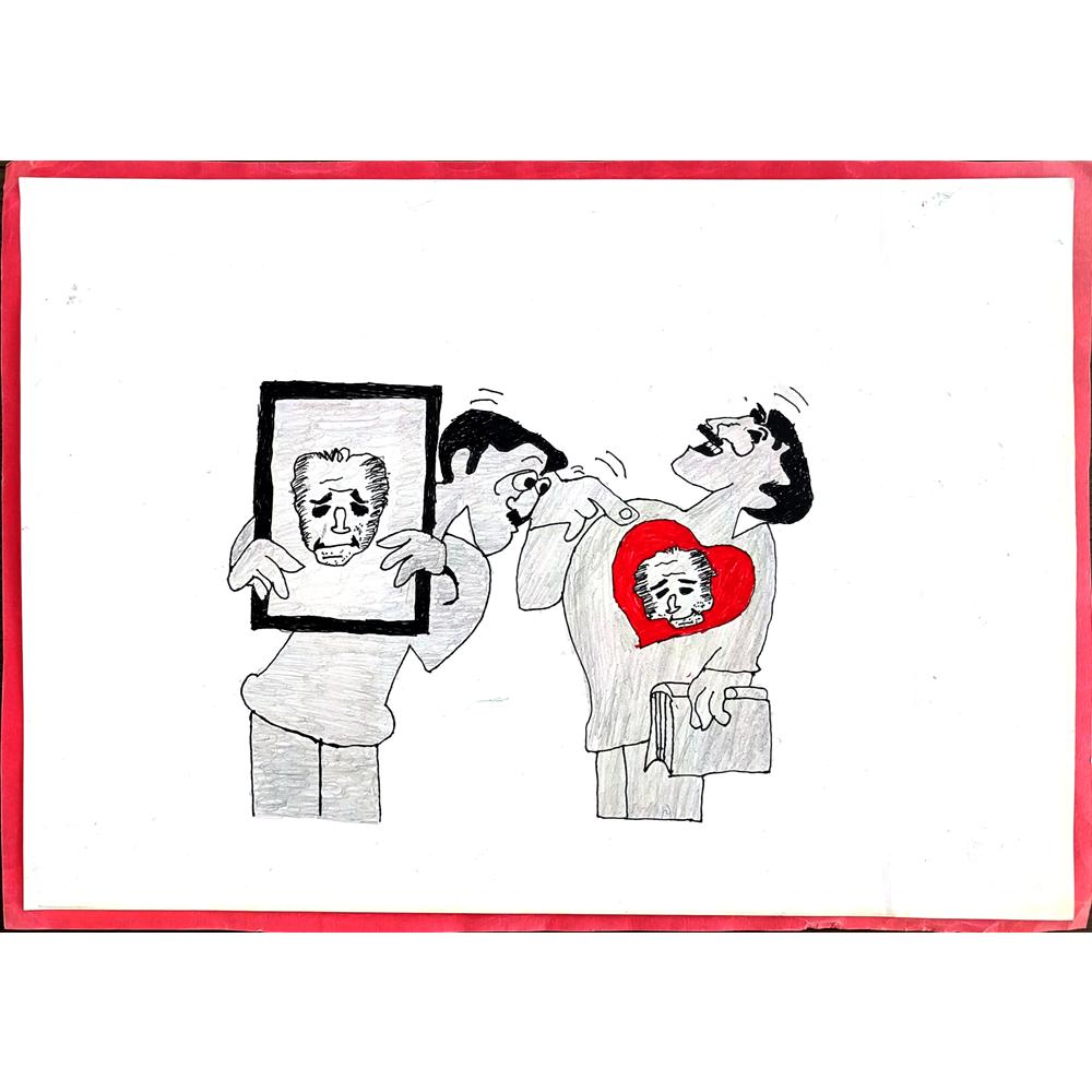 Kenan Büyüksu 29x21cm Orijinal Karikatür BOD00512