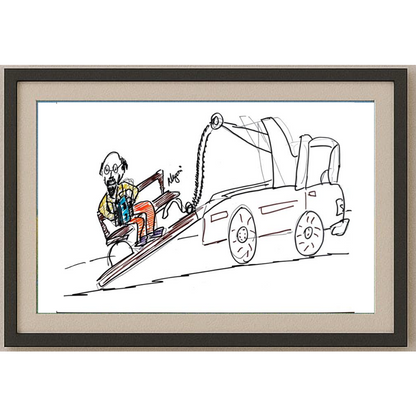 Niyazi Yoltaş 29x21cm Orijinal Karikatür BOD00513