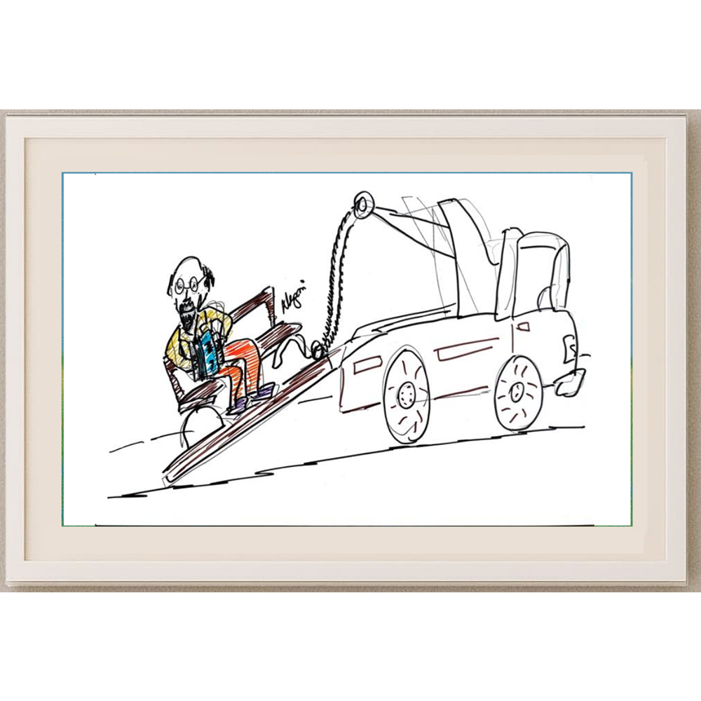 Niyazi Yoltaş 29x21cm Orijinal Karikatür BOD00513
