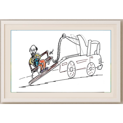 Niyazi Yoltaş 29x21cm Orijinal Karikatür BOD00513