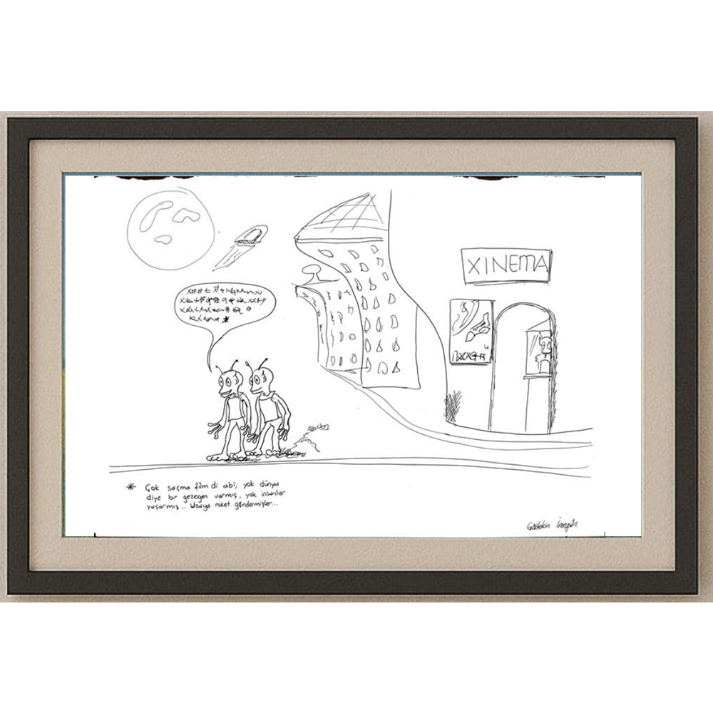 Gültekin İrengün 35x25cm Orijinal Karikatür BOD00514