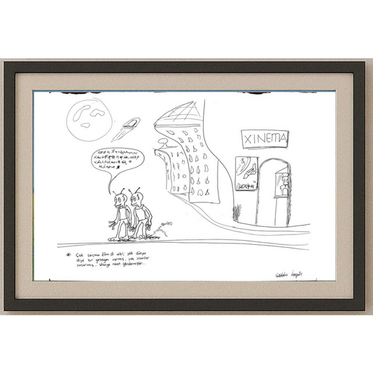 Gültekin İrengün 35x25cm Orijinal Karikatür BOD00514