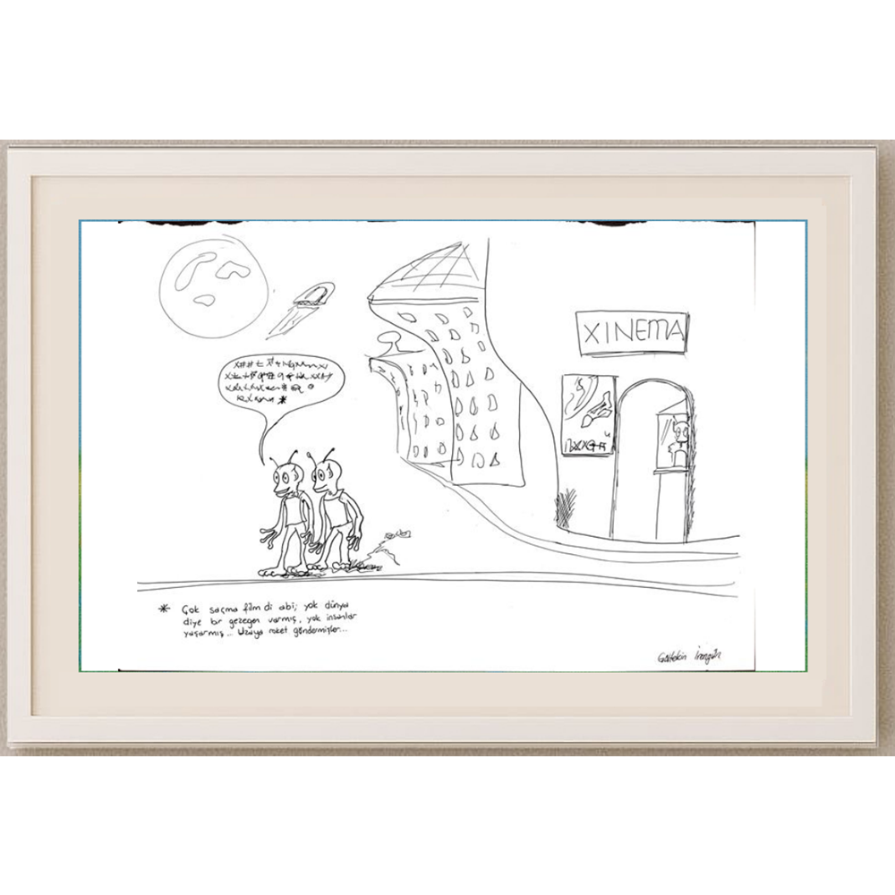 Gültekin İrengün 35x25cm Orijinal Karikatür BOD00514