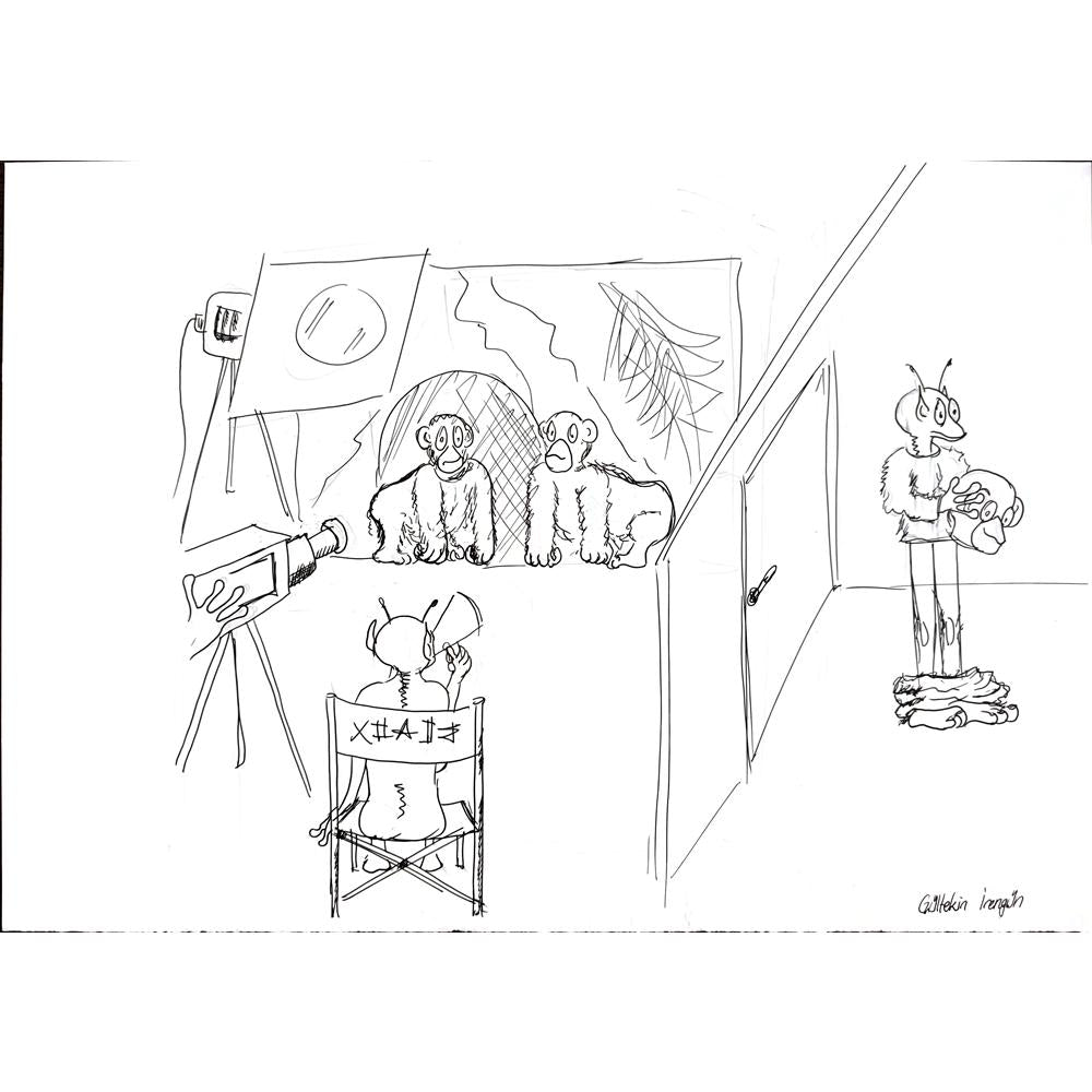 Gültekin İrengün 35x25cm Orijinal Karikatür BOD00515