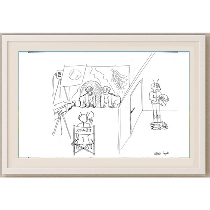 Gültekin İrengün 35x25cm Orijinal Karikatür BOD00515