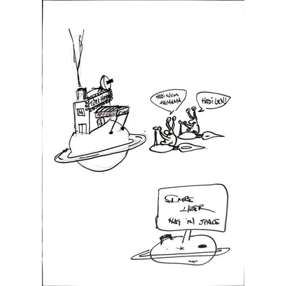 Emre Uzer 35x25cm Orijinal Karikatür BOD00516