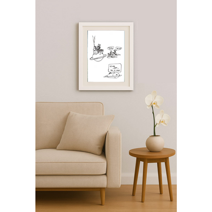 Emre Uzer 35x25cm Orijinal Karikatür BOD00516