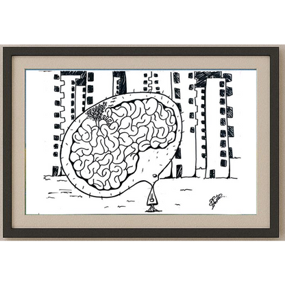 Demet Taşkan 35x25cm Orijinal Karikatür BOD00519