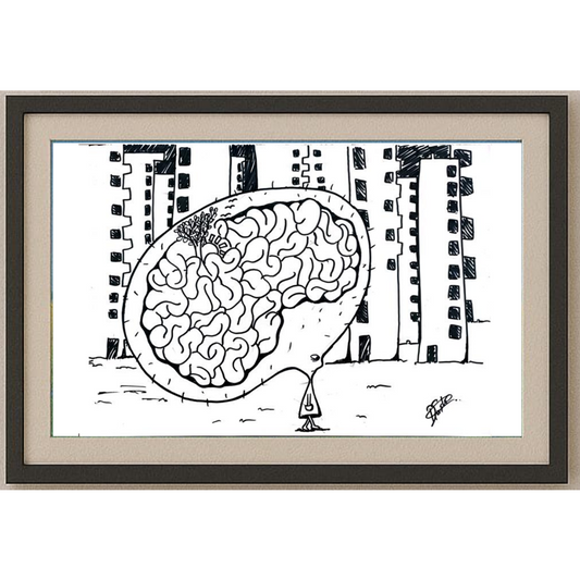 Demet Taşkan 35x25cm Orijinal Karikatür BOD00519