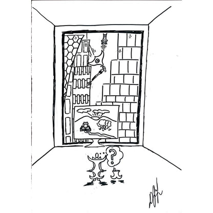 Unknown 35x25cm Orijinal Karikatür BOD00520