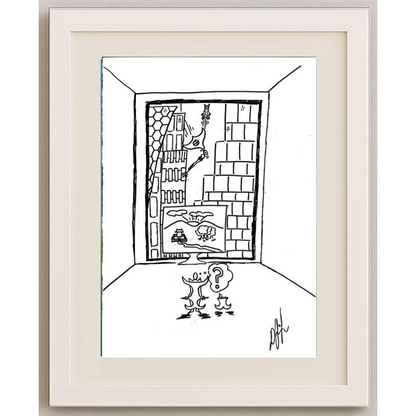 Unknown 35x25cm Orijinal Karikatür BOD00520